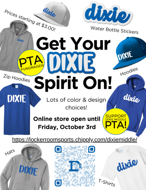 PTA Flyer for Dixie Spirit Wear